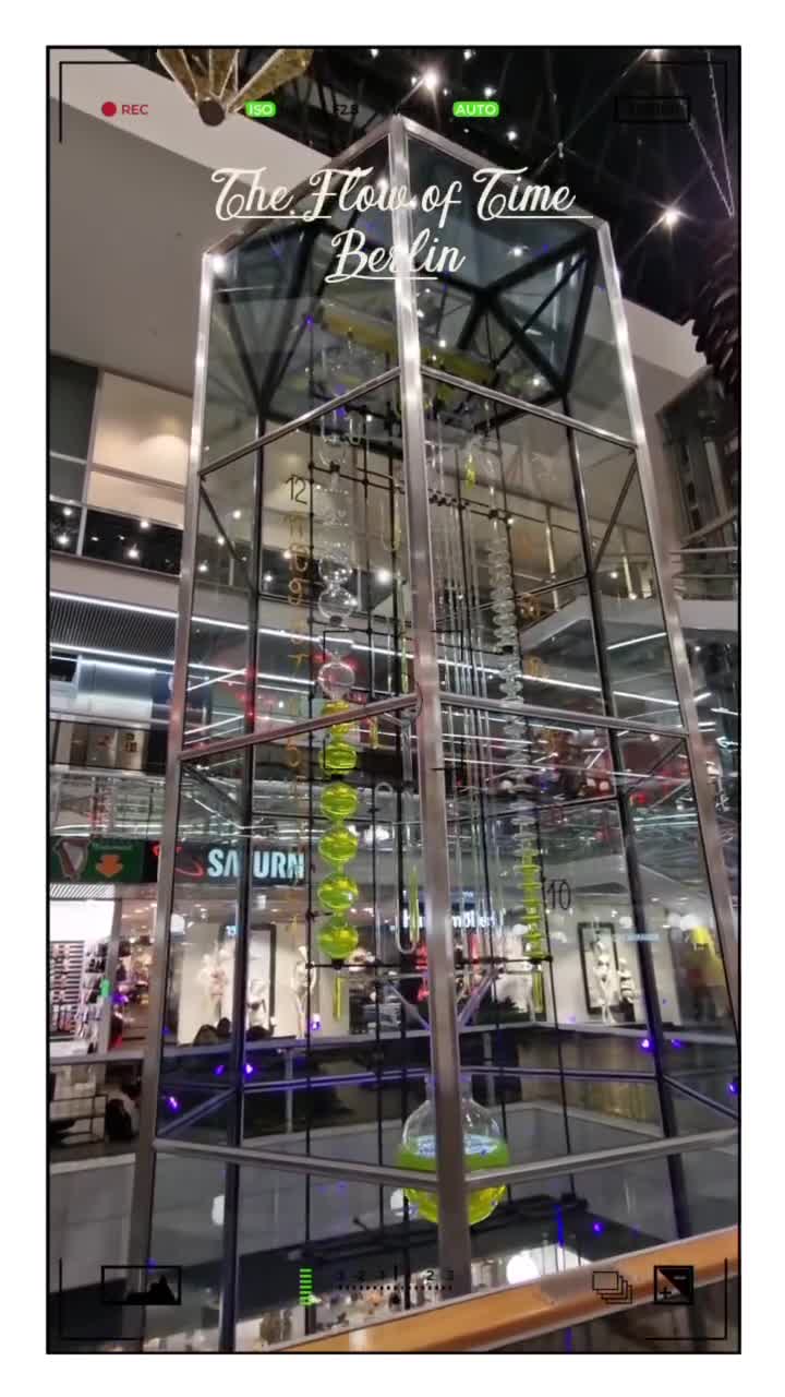 [Video] The Clock of Flowing Time (German: Uhr der fließenden Zeit) is a 13 metres (43 ft) high water clock extending over three floors in the Berlin Europa-Center. The clock was designed by the French artist Bernard Gitton and set up in 1982. #Berlin#Berlin #Germany #photography #clock #BerlinPhotography #photooftheday #travel #urbanlife #UrbanPhotography