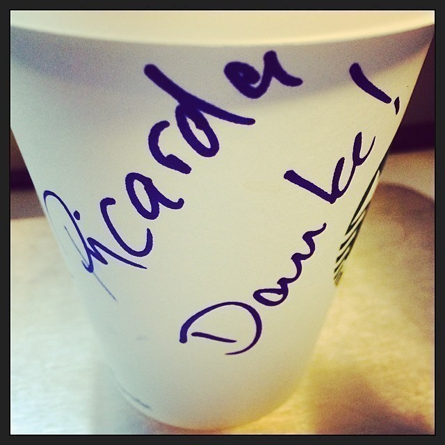 #coffee served with a thanks. I like.