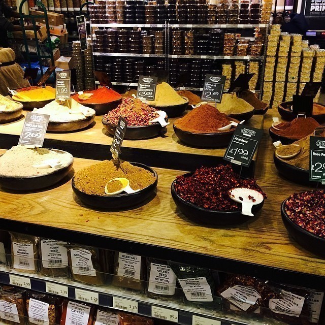 Spices. Whole Foods. All neatly arranged. #london
