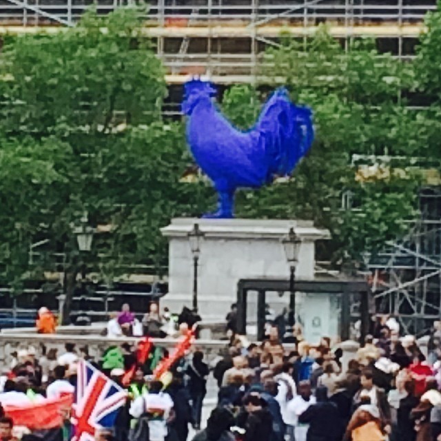 What’s with the blue rooster at Trafalger Square? #london