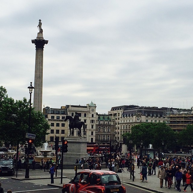 Trafalger Square. Very busy. #london