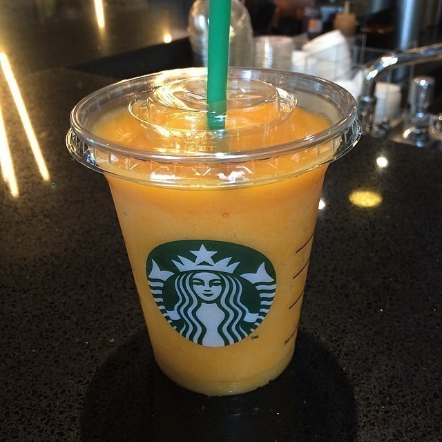 Mango-Passionfruit frappuccino #Starbucks