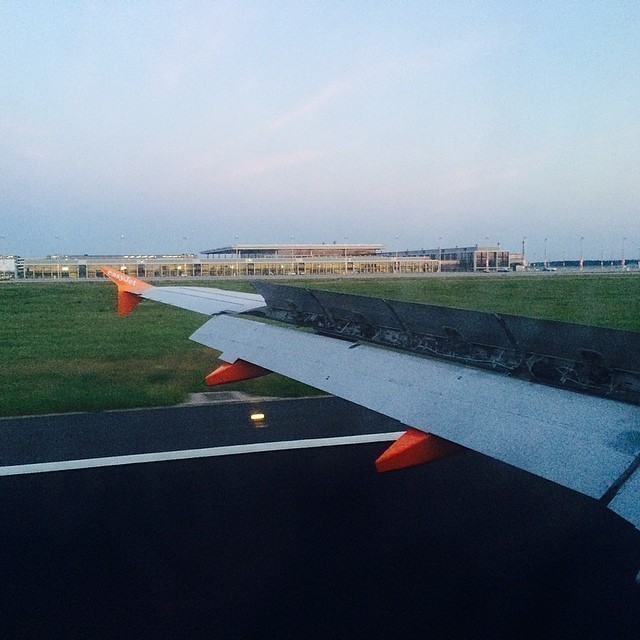 Back in Berlin for a few hours. New airport building in the background. #berlin