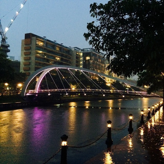 Singapore in the evening.