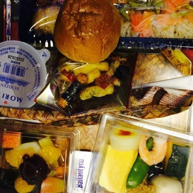 Well since we have been posting about food let’s continue this tradition. Japanese fish dish on KLM flight. Osaka to Amsterdam.