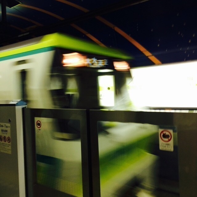 The train went by too fast ^,^ Osaka subway. #Japan