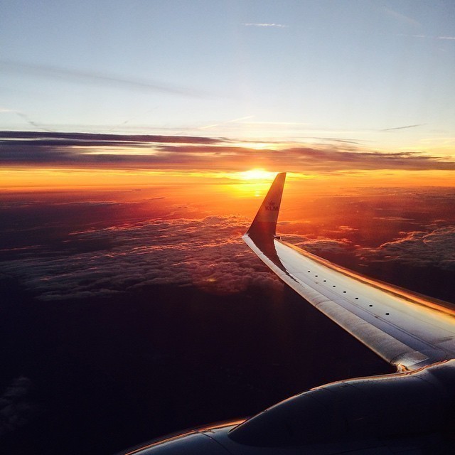 It was amazing flying during sunset. So beautiful.