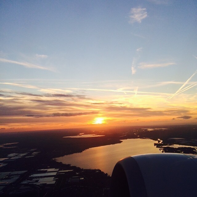 It was amazing flying during sunset. So beautiful.