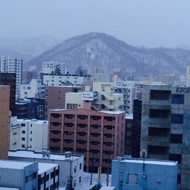Mountains of Hokkaido in the background. #Japan