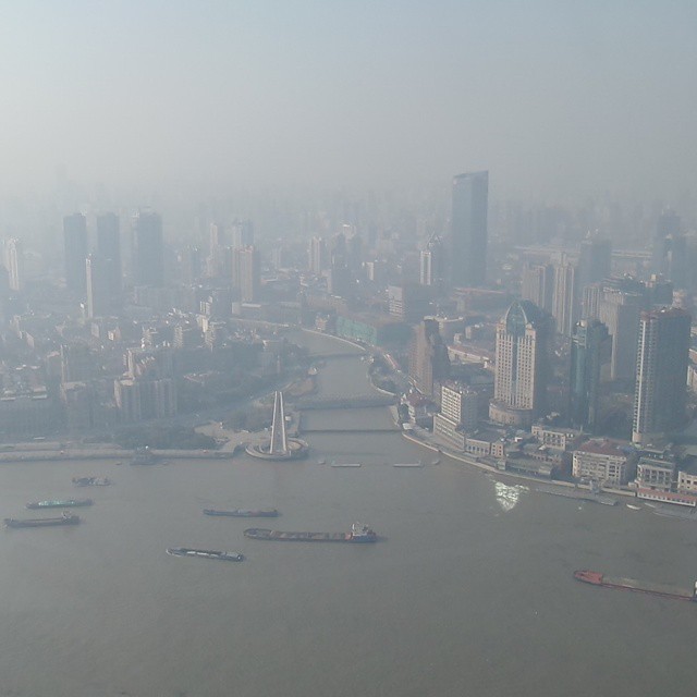 Unfortunately not the clearest of views today. Oriental Pearl Tower. #Shanghai
