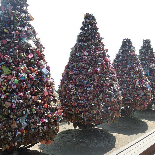 Love locks Seoul. Nansam Tower. Will I ever leave one there? #seoul