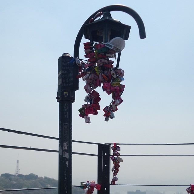 Love locks Seoul up in the air. Nansam Tower. #seoul