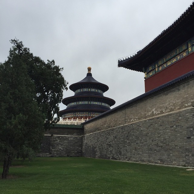 Temple of Heaven. The park surrounding it is refreshingly cool on this very hot sticky day. #beijing
