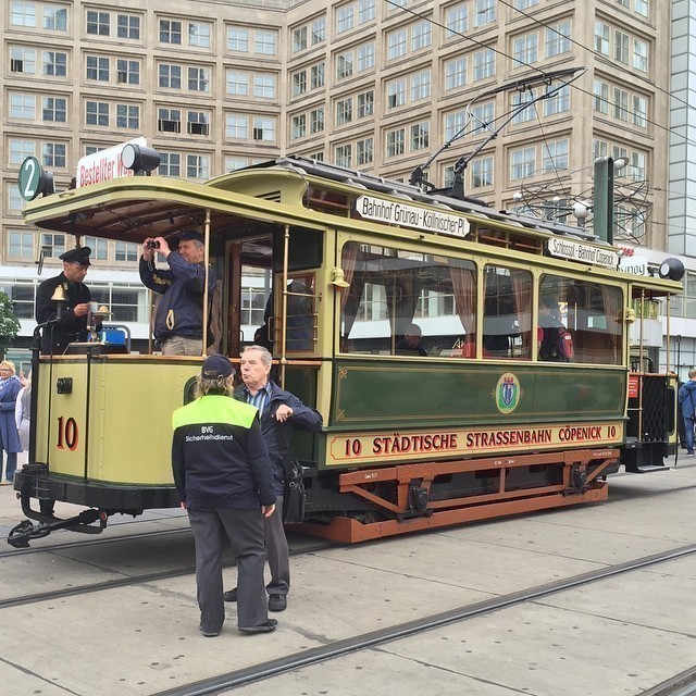 Traditional Tram trains in Berlin #alexanderplatz