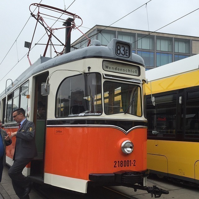 Traditional Tram trains in Berlin #alexanderplatz