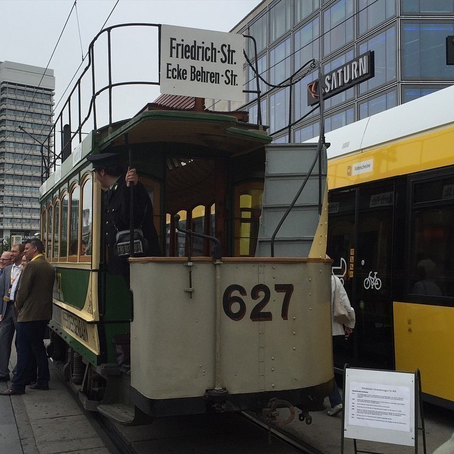 Traditional Tram trains in Berlin #alexanderplatz