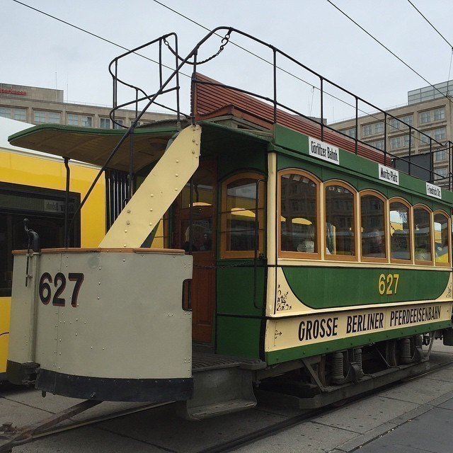 Traditional Tram trains in Berlin #alexanderplatz