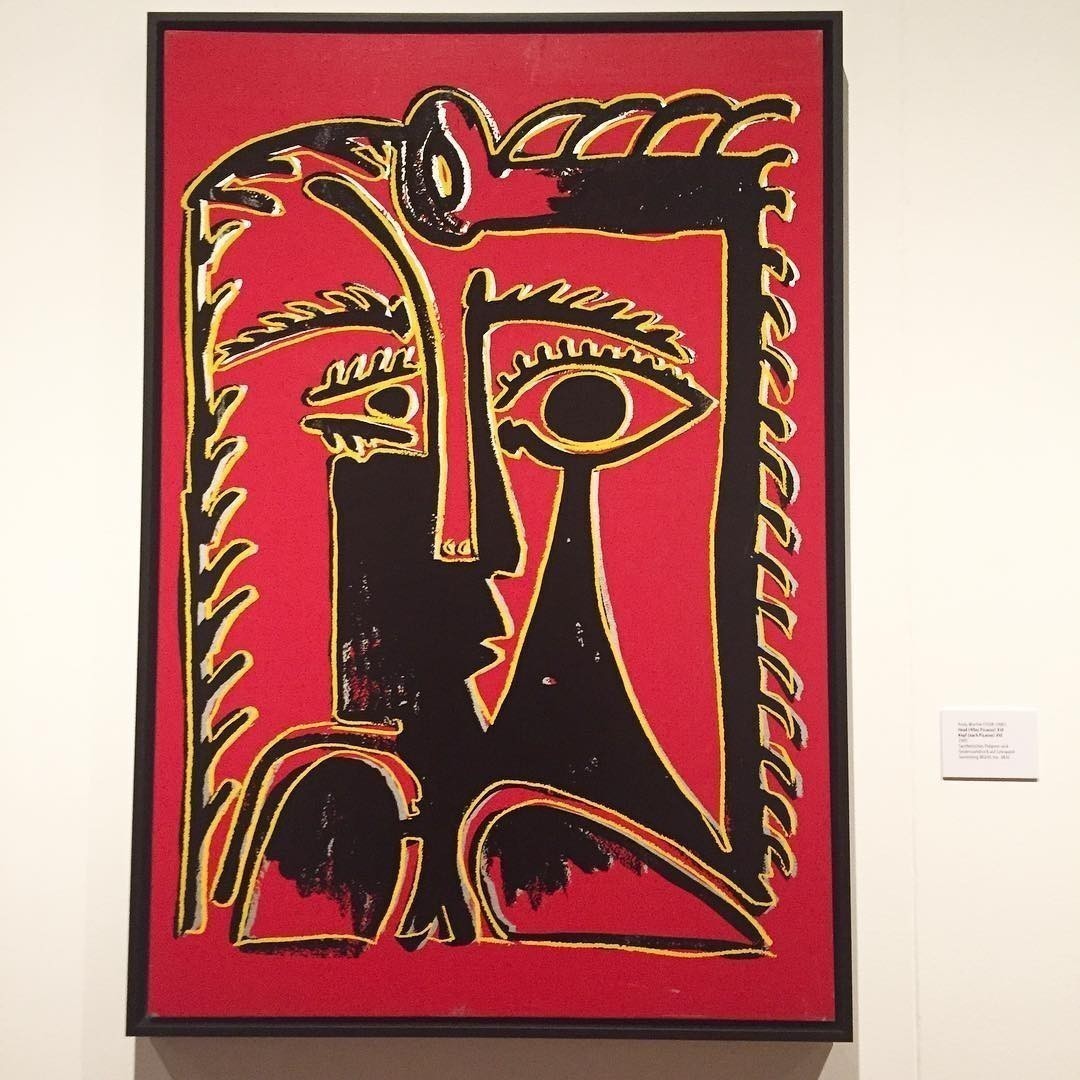 Andy Warhol Head after Picasso 1985 #andywarhol