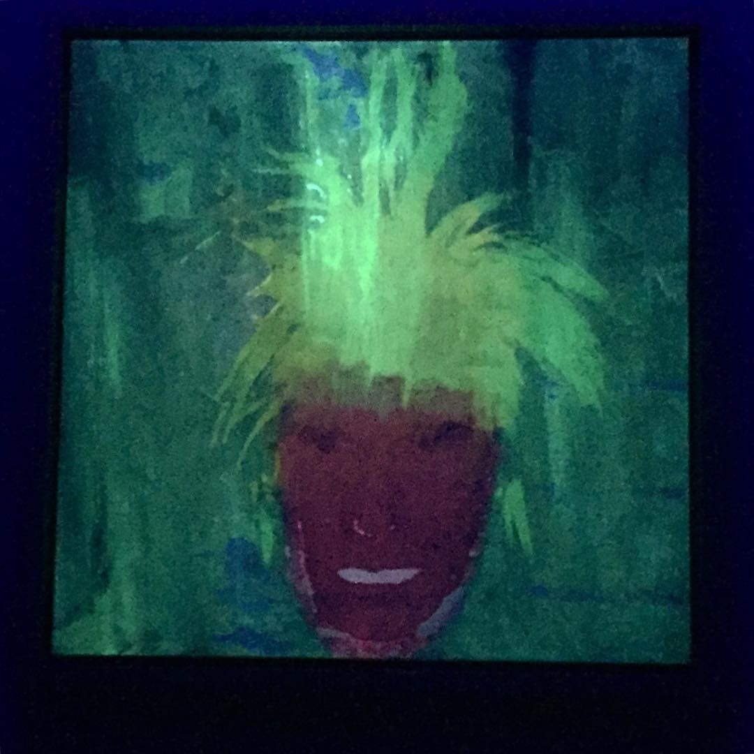 Andy Warhol Self-Portait under black light #andywarhol