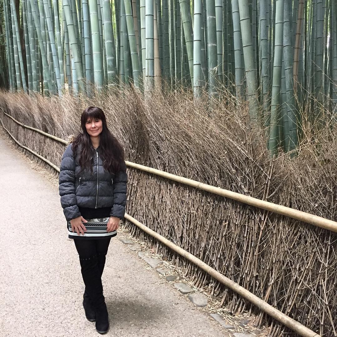 In the famous bamboo forest. #Kyoto