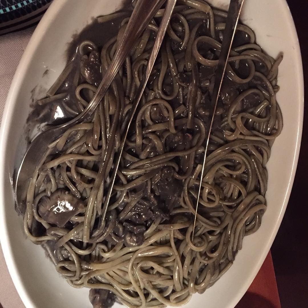 #Food finally. Black Linguine de Sepppia