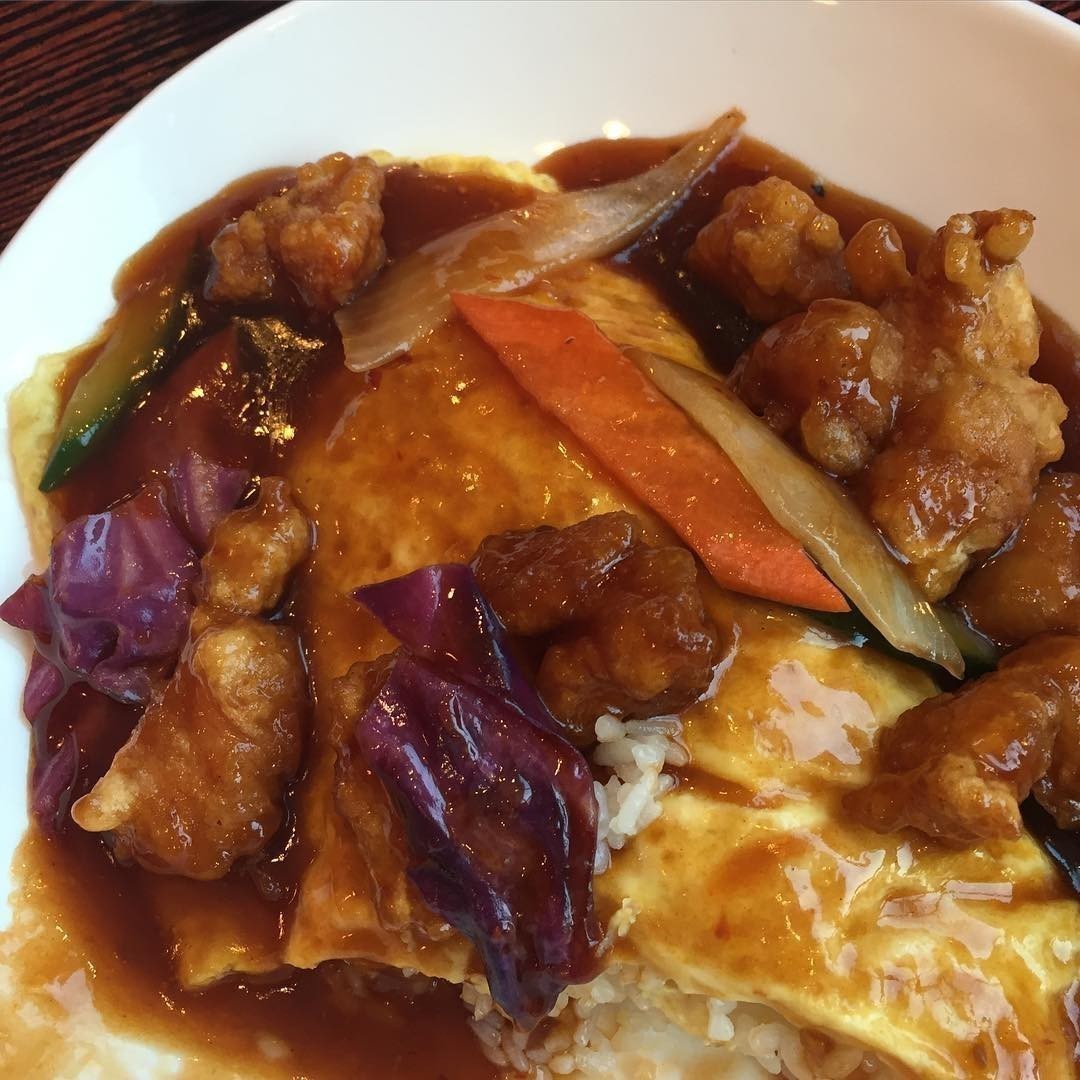 Lunch. Chicken Egg Rice Veggies #Seoul
