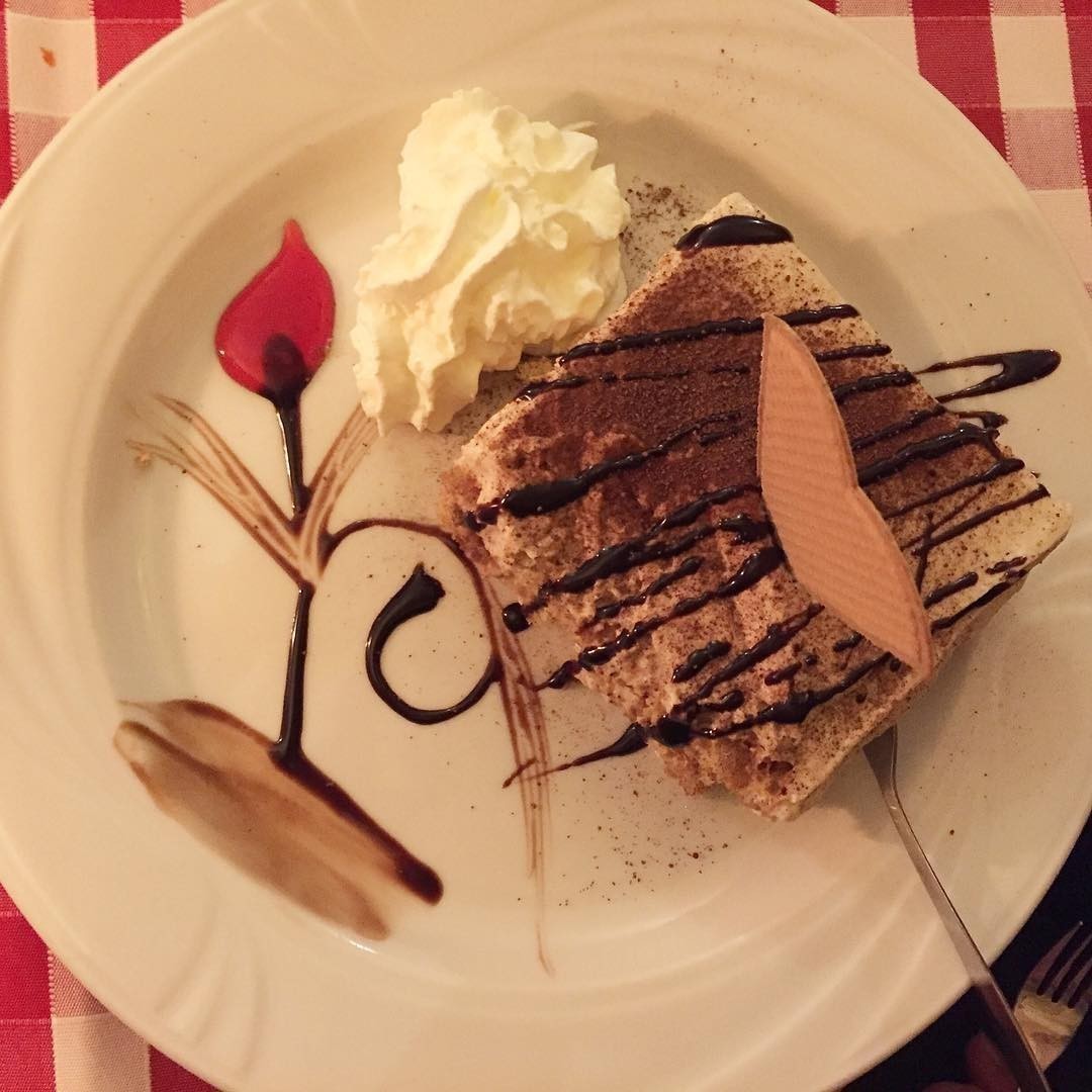 #italianfood Tiramisu with Flower 😻