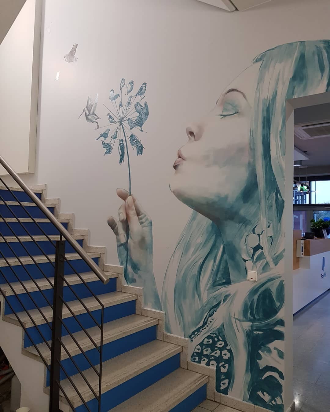 Work in progress: street artists decorating our office #art