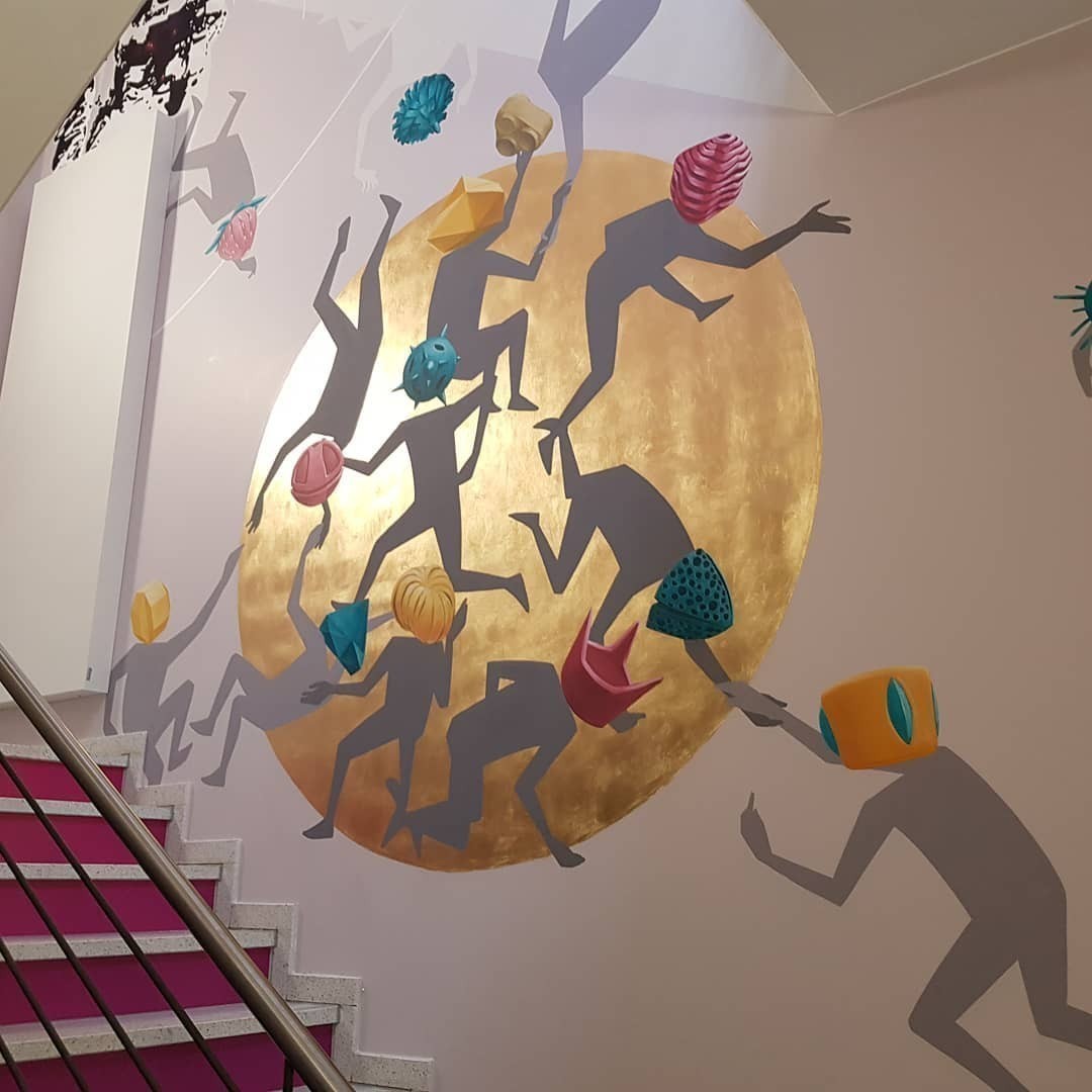 It’s done. Our new staircase at the office now with amazing #StreetArt by