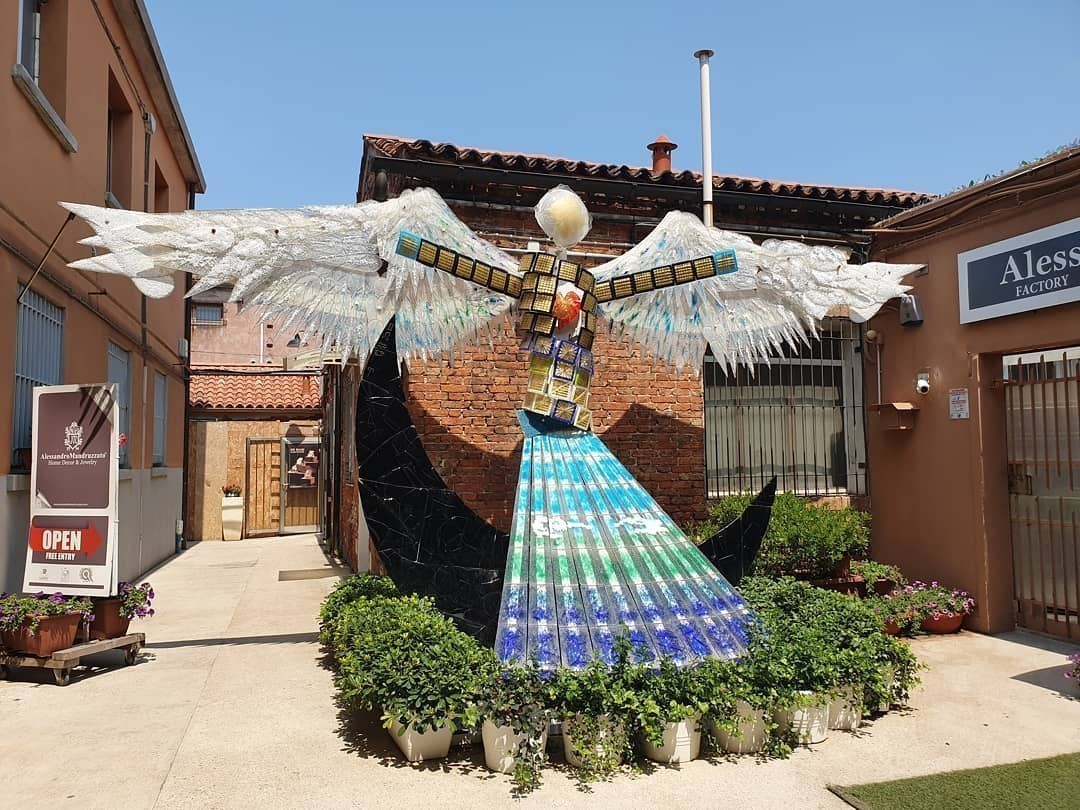 Glass art in one of the backyards of those old Glass factories..