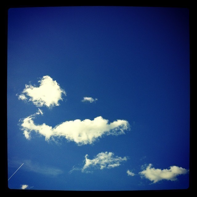 Beautiful blue sky…