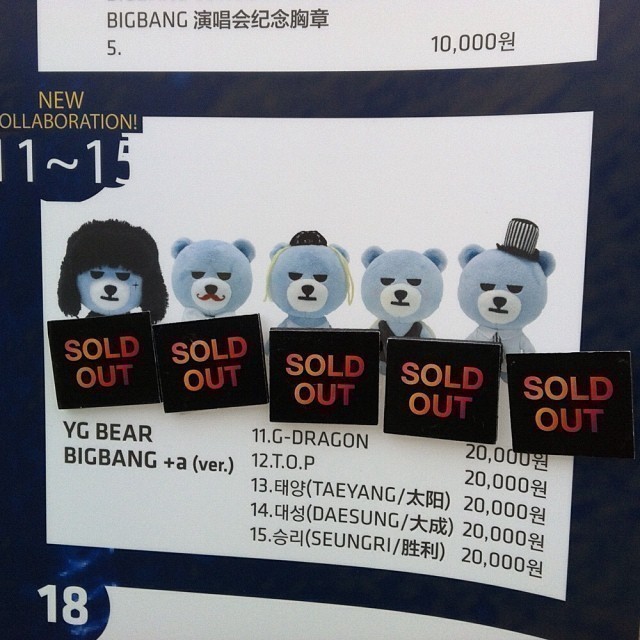 I hope the real ones are not ;) #bigbangbearssoldout