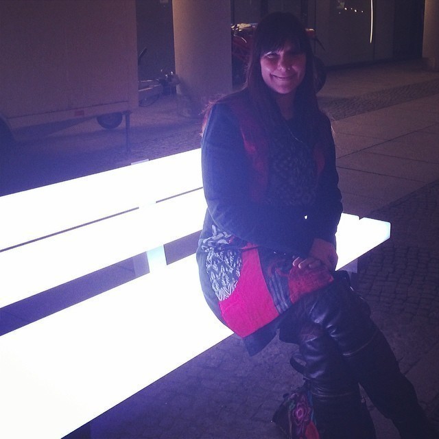 Love these brightly lit benches :) and they change colour…