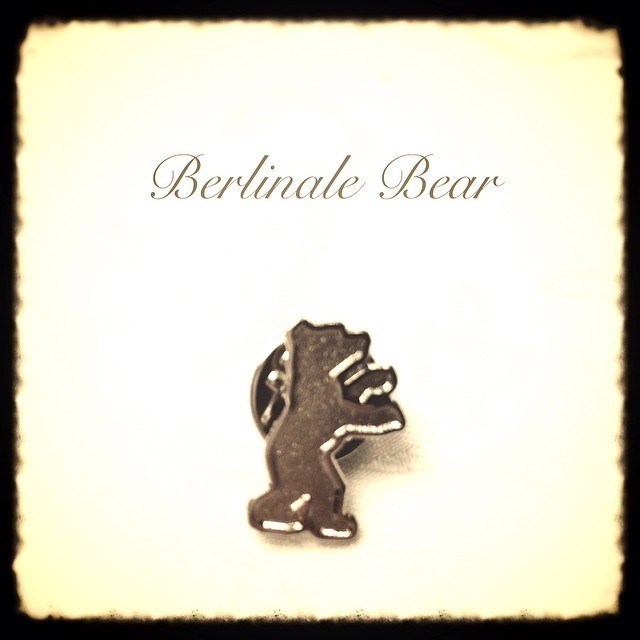 My #berlinale2014 bear pin, given to me by Dieter Goslick, the festival organizer.