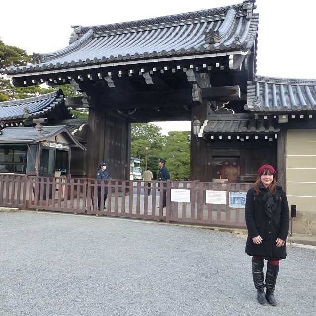 Waiting for an audience with the Emperor… No, seriously this is the gate we passed with security guards to do a guided tour through the Imperial Palace in Kyoto, home of Emperors for over a 1,000 years.
