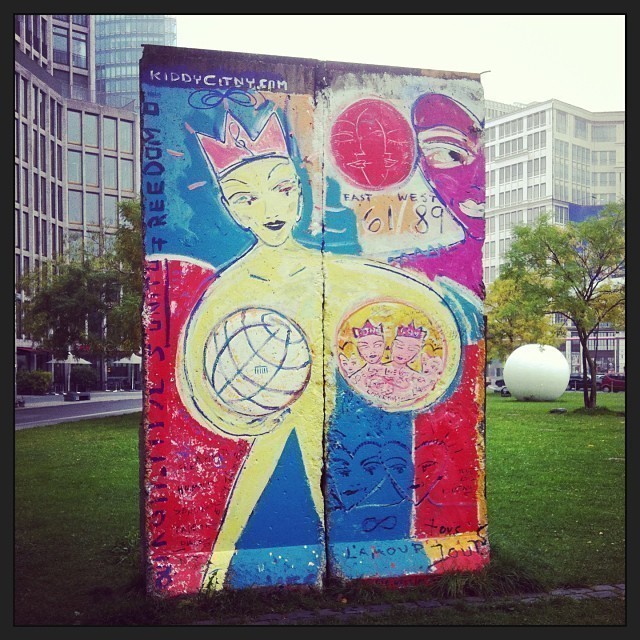 #berlin Wall Art on an original piece of The Wall.