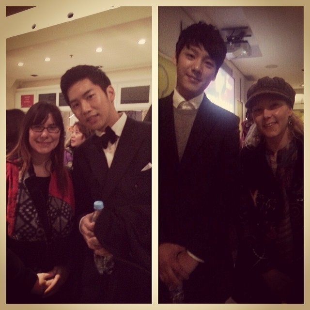 #berlinale2014 Cindy and I with the actors Lee Jae-joon and Kwak Si-yang of Night Flight (Ya G