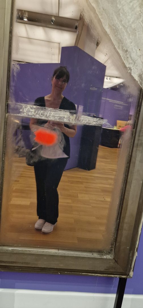 #Reflections on a piece of window glass from the former Palast der Republik (East Germany).