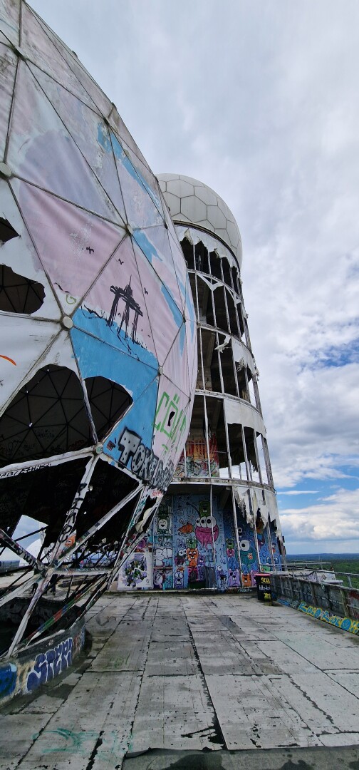 The old Spy Station up on Teufelsberg in Berlin. Abundant since the Allies left in 1994 – but now co-owned by artists trying to preserve what is left and recreating this place as one of art.